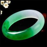 Natural Ice Burma Jade Green Bangle Fine Gemstone Jadeite Gemstone Jewelry