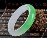 Natural Ice Burma Jade Green Bangle Fine Gemstone Jadeite Gemstone Jewelry