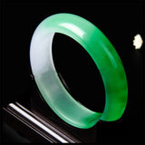 Natural Ice Burma Jade Green Bangle Fine Gemstone Jadeite Gemstone Jewelry