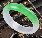Natural Ice Burma Jade Green Bangle Fine Gemstone Jadeite Gemstone Jewelry