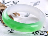 Natural Ice Burma Jade Green Bangle Fine Gemstone Jadeite Gemstone Jewelry