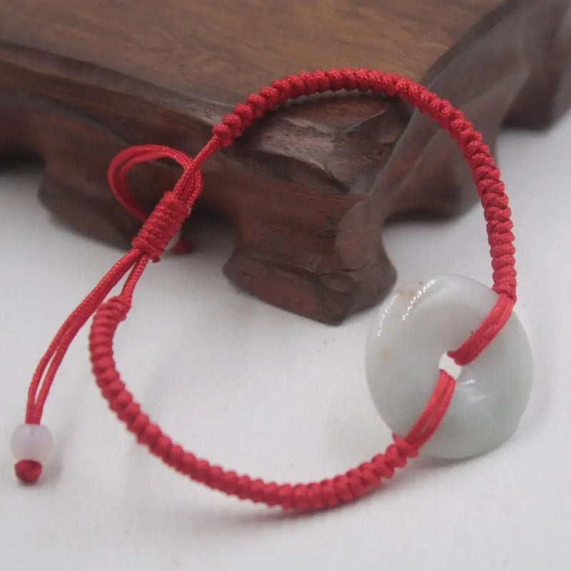 Natural A Jade Safe-Circle Bead Bracelet Unisex