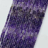 Faceted Amethyst Quartz Cube Beads for Bracelet Making