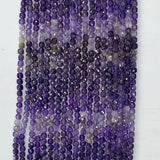 Faceted Amethyst Quartz Cube Beads for Bracelet Making