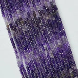Faceted Amethyst Quartz Cube Beads for Bracelet Making