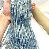 Natural Gradient Aquamarine Faceted Cube Cut Stone Beads