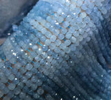 Aquamarine Cube Beads for Bracelet Making