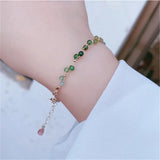 Tourmaline Braided 14K Filled Bracelet for Women