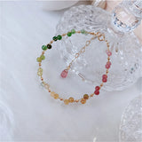 Tourmaline Braided 14K Filled Bracelet for Women