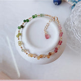 Tourmaline Braided 14K Filled Bracelet for Women