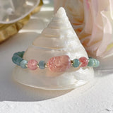 Natural Green Bead Gourd Tianyuzhu Bracelet Women's Peace Buckle Jewelry