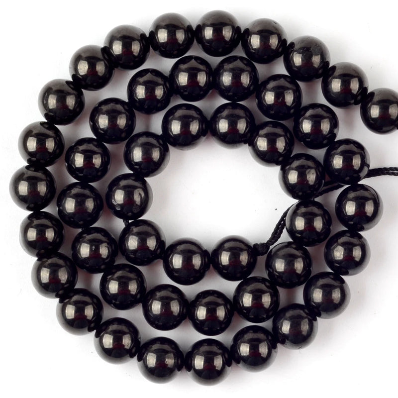 Natural Graphite Shungite Stone Beads 6/8/10mm