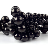 Natural Graphite Shungite Stone Beads 6/8/10mm