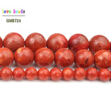 Natural Grass Red Coral Beads 6-16mm 15in strand