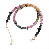 Colorful Tourmaline Stone Beads Double Circle Bracelets for Women