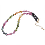 Colorful Tourmaline Stone Beads Double Circle Bracelets for Women