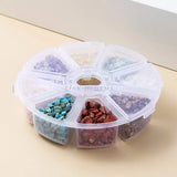 Gravel Crystals Rough Quartz Stone Round Box Reiki Healing Tumbled Gemstone