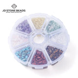 Gravel Crystals Rough Quartz Stone Round Box Reiki Healing Tumbled Gemstone