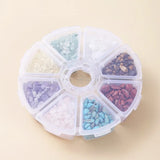 Gravel Crystals Rough Quartz Stone Round Box Reiki Healing Tumbled Gemstone
