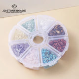 Gravel Crystals Rough Quartz Stone Round Box Reiki Healing Tumbled Gemstone