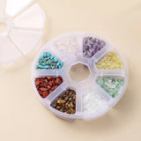 Gravel Crystals Rough Quartz Stone Round Box Reiki Healing Tumbled Gemstone