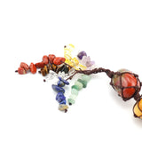 Natural Gravel Tree Of Life Braid Car Ornament Rough Crystal Pendant