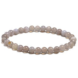 Natural Gray Agates Beads Bracelet for Men