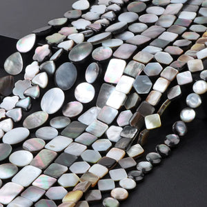Gray Shell Beads Mother of Pearl for Jewelry Making