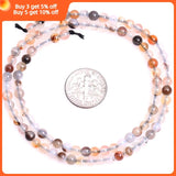 Natural Gray Dendritic Agate Round Beads 15 Inch Strand DIY Jewelry Making