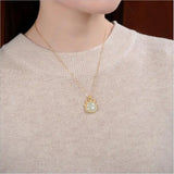 Gray Jade Ox Pendant Chinese Zodiac Cow Year Necklace