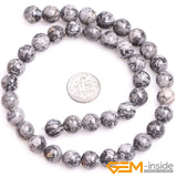 Gray Jaspers Round Beads 15 inch Strand DIY Bracelet Bead Women 6 8 10mm