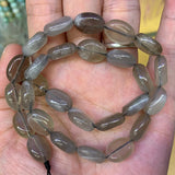 Natural Gray Moonstone Beads 15'' Oval DIY Loose Beads