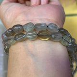 Natural Gray Moonstone Beads 15'' Oval DIY Loose Beads