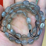 Natural Gray Moonstone Beads 15'' Oval DIY Loose Beads