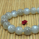 Gray Moonstone Smooth Round Beads for Jewelry Making
