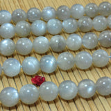 Gray Moonstone Smooth Round Beads for Jewelry Making