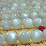 Gray Moonstone Smooth Round Beads for Jewelry Making