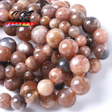 Natural Gray Sunstone Round Beads 6-10mm 15''
