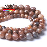Natural Gray Sunstone Round Beads 6-10mm 15''