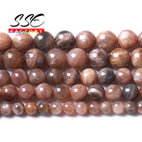 Natural Gray Sunstone Round Beads 6-10mm 15''
