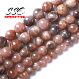 Natural Gray Sunstone Round Beads 6-10mm 15''