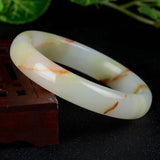 Green Afghan Stone Bracelet Ice Silk Jade Bangle Jewelry