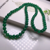 Green Agate Bracelet 6mm Round Bead String Jewelry