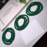 Green Agate Bracelet 6mm Round Bead String Jewelry