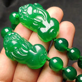 Green Agate Chalcedony Beads Brave Bracelets Men Women