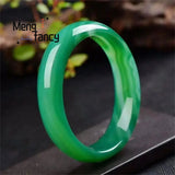 Green Agate Chalcedony Bracelet Charms Fine Jewelry Women Bangle