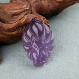Green Agate Chalcedony Nine-tailed Fox Pendant Sweater Chain