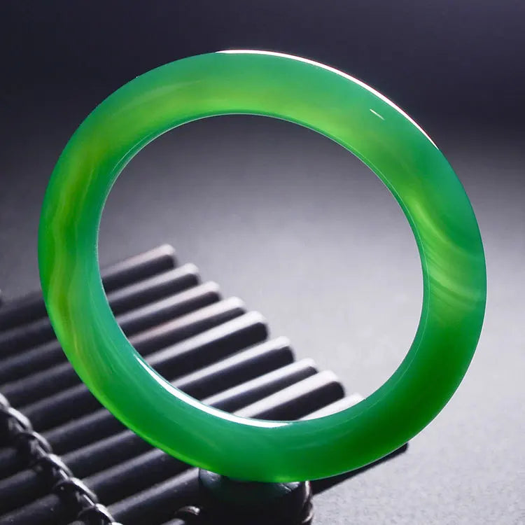 Green Chalcedony Jade Bracelet for Women