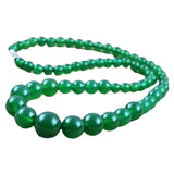 Green Agate Pearl Necklace, Women's Chalcedony Chain