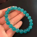 Green Amazonite Bracelet Women 7mm 8mm 9mm Round Crystal Bead Bracelet